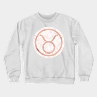 Rose Gold Marble Zodiac - Taurus Crewneck Sweatshirt